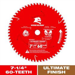 Diablo Wood Demon 7-1/4 in. D X 5/8 in. TiCo Hi-Density Carbide Circular Saw Blade 60 teeth 1 pc