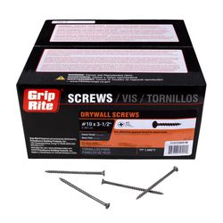 Grip-Rite No. 10 wire X 3-1/2 in. L Phillips Coarse Drywall Screws 1000 pk