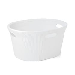 Superio Brand White Plastic Laundry Basket