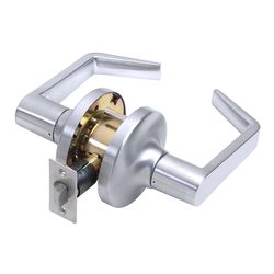 Tell Cortland Satin Chrome Passage Lever