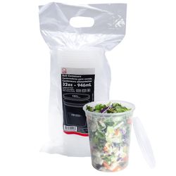Chef Craft Clear Plastic Food Storage Containers 32 oz