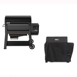 Weber Searwood XL 600 36 Pellet Grill Bundle: Grill, Cover