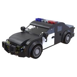Ace Police Car Block Set Black/White
