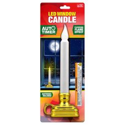 Magic Seasons White NA Scent Plastic Window Candle Flameless Flickering Candle