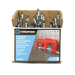 Crawford 3 in. L Zinc-Plated Silver Steel Pegboard Double Arm Hanger Holder 6 lb. cap. 1 pk