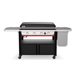 Weber Slate 36 Rust-Resistant 4 Burner Liquid Propane Digital Thermometer Outdoor Griddle Black 36 IN