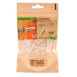 RAWLPLUG 1/4 in. D X 1 in. L Polypropylene Phillips Head Drywall Anchor 60 pc