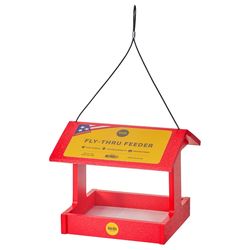 Birds Choice Cardinal Plastic Fly-Thru Hanging Tray Bird Feeder