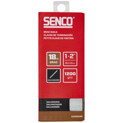 Senco 1 in. L X 18 Ga. Straight Strip Galvanized Brad Nails 1,200 pk