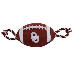Pets First NFL For Dog Red Nylon Oklahoma Sooners Football Dog Toy 1 pk