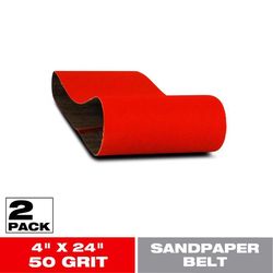 Diablo 24 in. L X 4 in. W Premium Zirconium Blend Sanding Belt 80 Grit Medium 2 pk