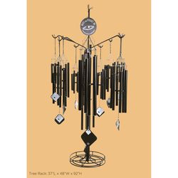Music of the Spheres, Inc Metal 96 in. Wind Chime Display