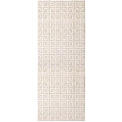 Cozy Living 21 in. W X 54 in. L Beige Greek Key Polyester Accent Rug
