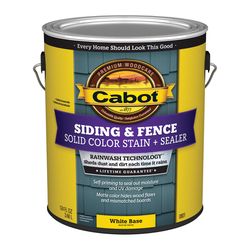 Cabot Siding & Fence Solid Tintable White Base Water-Based Acrylic Stain and Sealer 1 gal