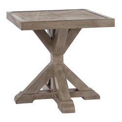 Signature Design by Ashley Beachcroft Beige Square Stone Casual End Table