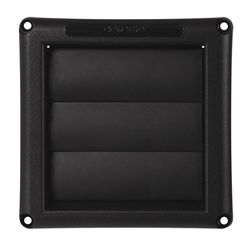 Ace Louvered 4 in. W X 4 in. L Black Resin Dryer Vent Hood