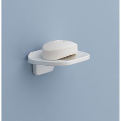 Oakbrook Collection Bright White Die Cast Zinc Soap Dish