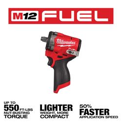 Milwaukee M12 FUEL 1/2 in. Cordless Brushless Impact Wrench Tool Only