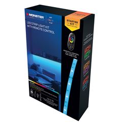 Monster Just Color It Up 6.5 ft. L Multicolored Plug-In LED Smart-Enabled Mood Light Strip Kit with