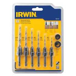 IRWIN Multi Size  D X 6 in. L Steel Wood Countersink 8 pc