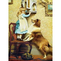 Eurographics Little Girl and Her Sheltie Jigsaw Puzzles Multicolored 1000 pc