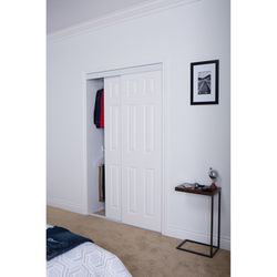 Erias 80.5 in. H X 48 in. W Wood Closet Bypass Door