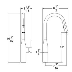 Huntington Brass One Handle Satin Brass Pull-Down Kitchen Faucet