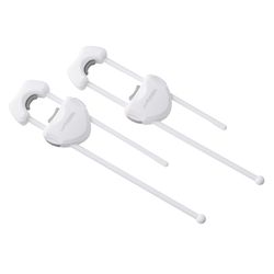 Toodleroo North States White Plastic Cabinet Locks 2 pk