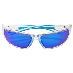 Seachoice Seaspray Sunglasses Unisex Shiny Clear Frame Blue Mirror Lens Polarized