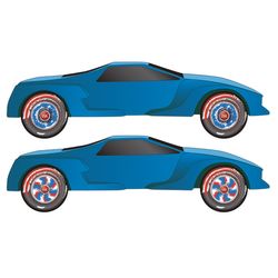 PineCar Dry Transfer Decal Multicolored