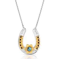 Montana Silversmiths Women's The Outrider Turquoise Necklace Brass