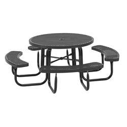UltraSite Metal Black 46 in. Round Picnic Table