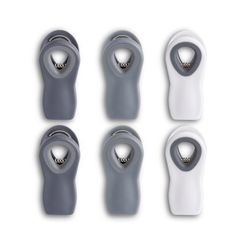 HIC Kitchen Gray/White Plastic/Stainless Steel Multi-Purpose Magnetic Clips