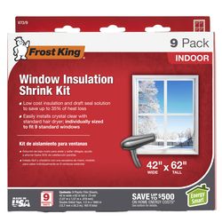 Frost King Indoor Window Film Insulator Kit 62 in. L X 42 in. W 9 pk