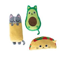 Pet Shop by Fringe Studio For Cat Assorted Plush Kitty Cravings Cat Toy 1 pk