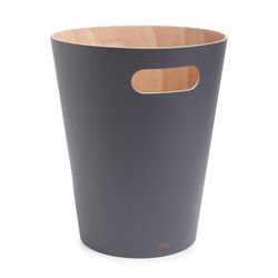 Umbra 2 gal Charcoal Wood Trash Can