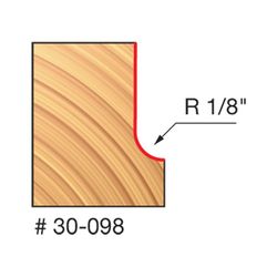 Freud 5/8 in. D X 1/8 in. X 2-3/16 in. L Carbide Cove Router Bit