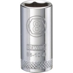DeWalt 8 mm X 1/4 in. drive Metric 6 Point Socket 1 pc