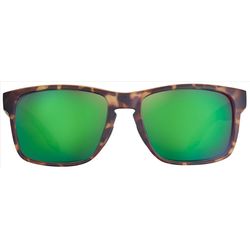 Flying Fisherman AcuTint Sunglasses Unisex Matte Tortoise Frame Amber Green Mirror Lens Polarized Fl