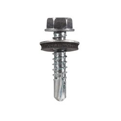 HILLMAN No. 12 Ga. X 1 in. L Hex Hex Head Self-Drilling Screws 100 pk