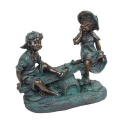 Alpine Stone Brown 14.85 in. Statuary