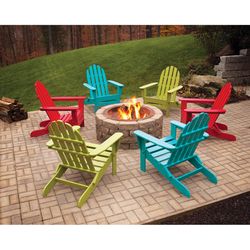 Ivy Terrace Classics Red HDPE Frame Adirondack Foldable Chair