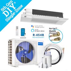 MRCOOL DIY 5th Gen E Star(Ceiling Cassette) 1 Zone 18000 BTU 22.5 SEER Ductless Mini Split Heat Pump