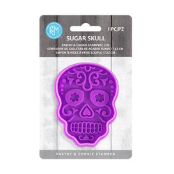 R&M International Purple Metal/Plastic Cookie Stamp