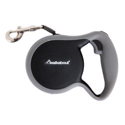 Petmate Walkabout Black Plastic Dog Retractable Leash Large