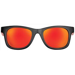 Flying Fisherman Spray Jr Angler Sunglasses Unisex Matte Black Red Frame Amber Red Mirror Lens Polar