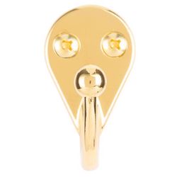 Ace 1-3/4 in. L Bright Brass Gold Brass Small Single Garment Hook 2 pk