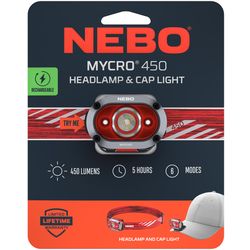 NEBO Mycro 450 lm Red LED Rechargeable Head Lamp