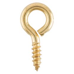 Ace 1/8 in. D X 1/2 in. L Polished Brass Screw Eye 5 lb. cap. 7 pk