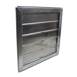 Cool Attic 22 in. H X 3 in. W X 22 in. L Galvanized Mill Steel Gable Shutter